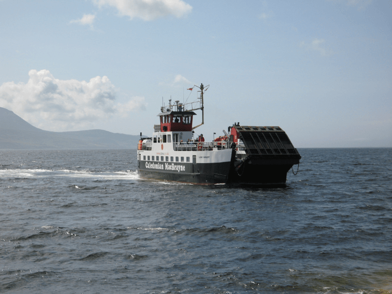 Kintyre - Calmac Ferry leaving Lochranza